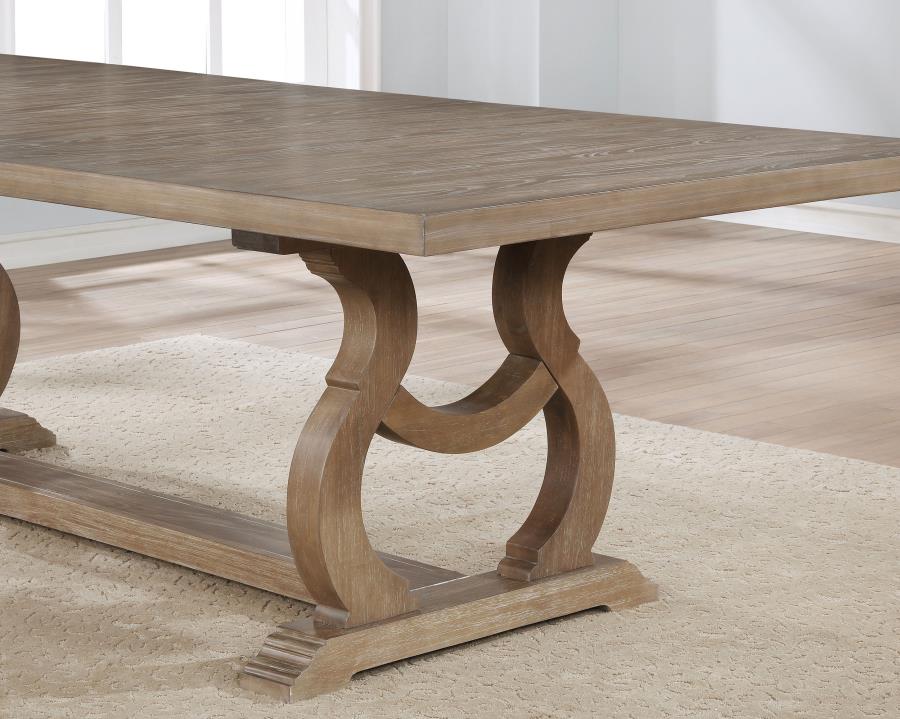 Brockway 7-Piece Extension Leaf Dining Set Barley Brown thumbnail 7