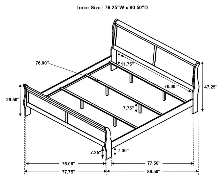Eastern King Bed 4 Pc Set thumbnail 14