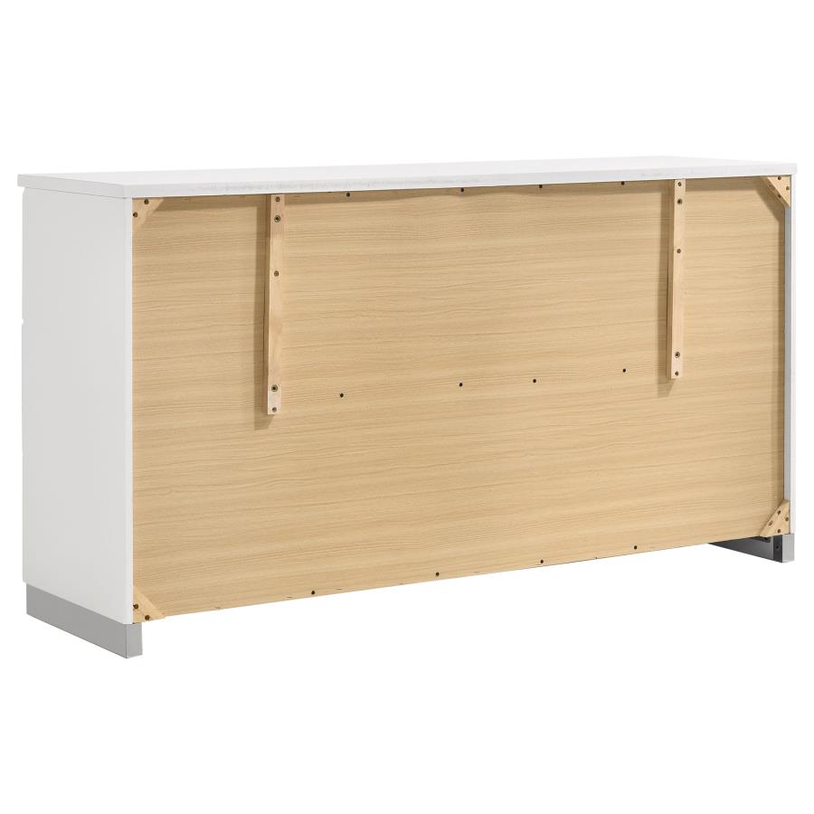 Felicity 5-Piece Queen Bedroom Set White High Gloss thumbnail 9