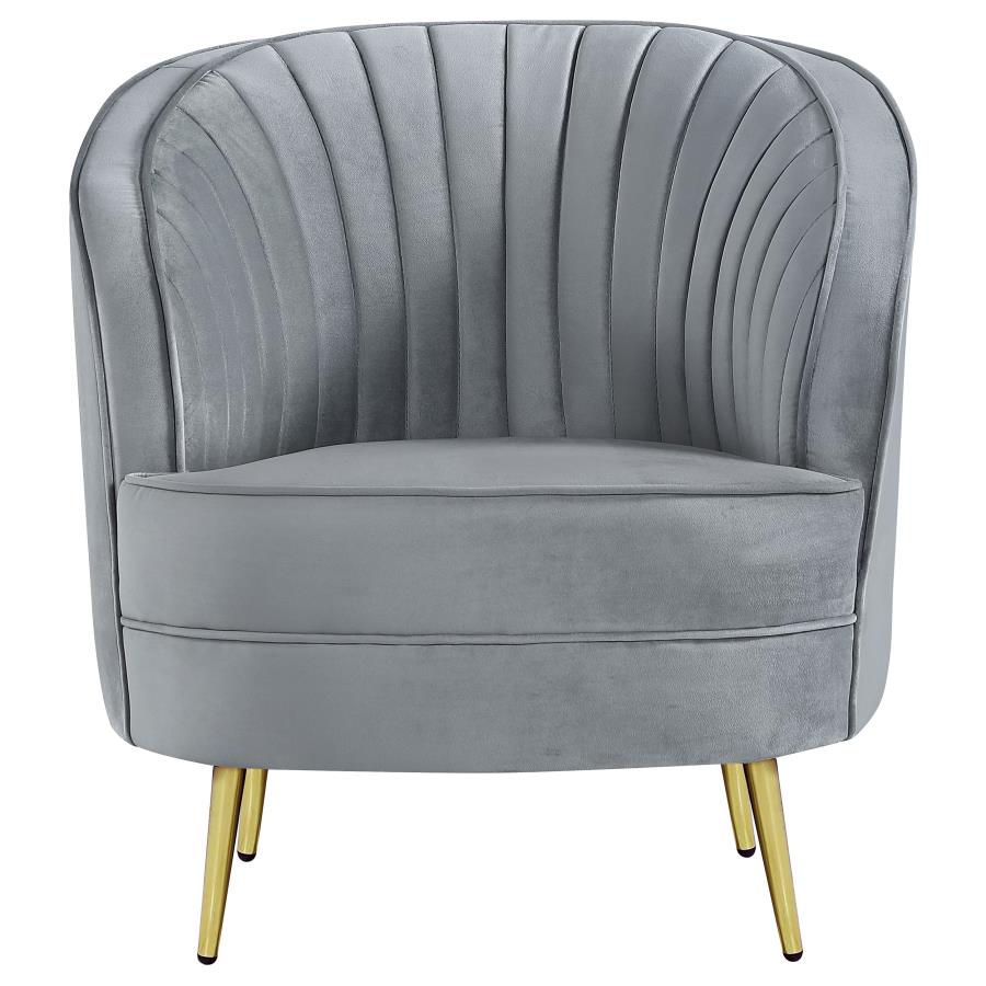 Sophia 3-Piece Upholstered Channel Tufted Sofa Set Grey thumbnail 10