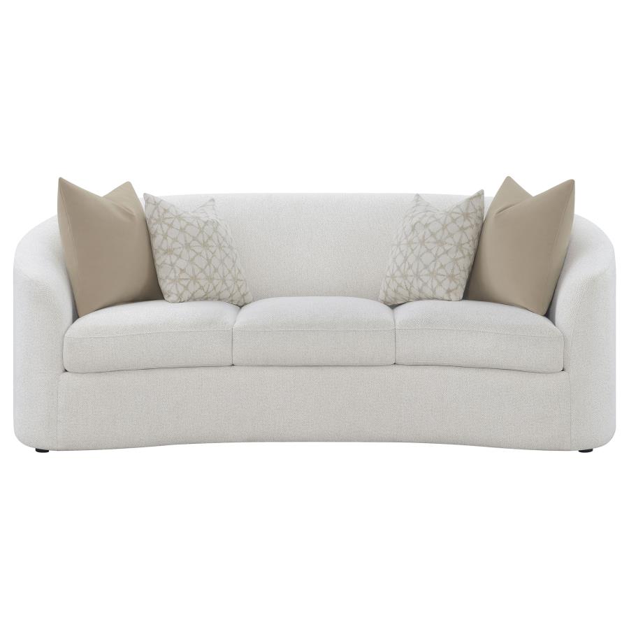 Rainn 3-Piece Boucle Upholstered Sloped Arm Sofa Set Latte thumbnail 4