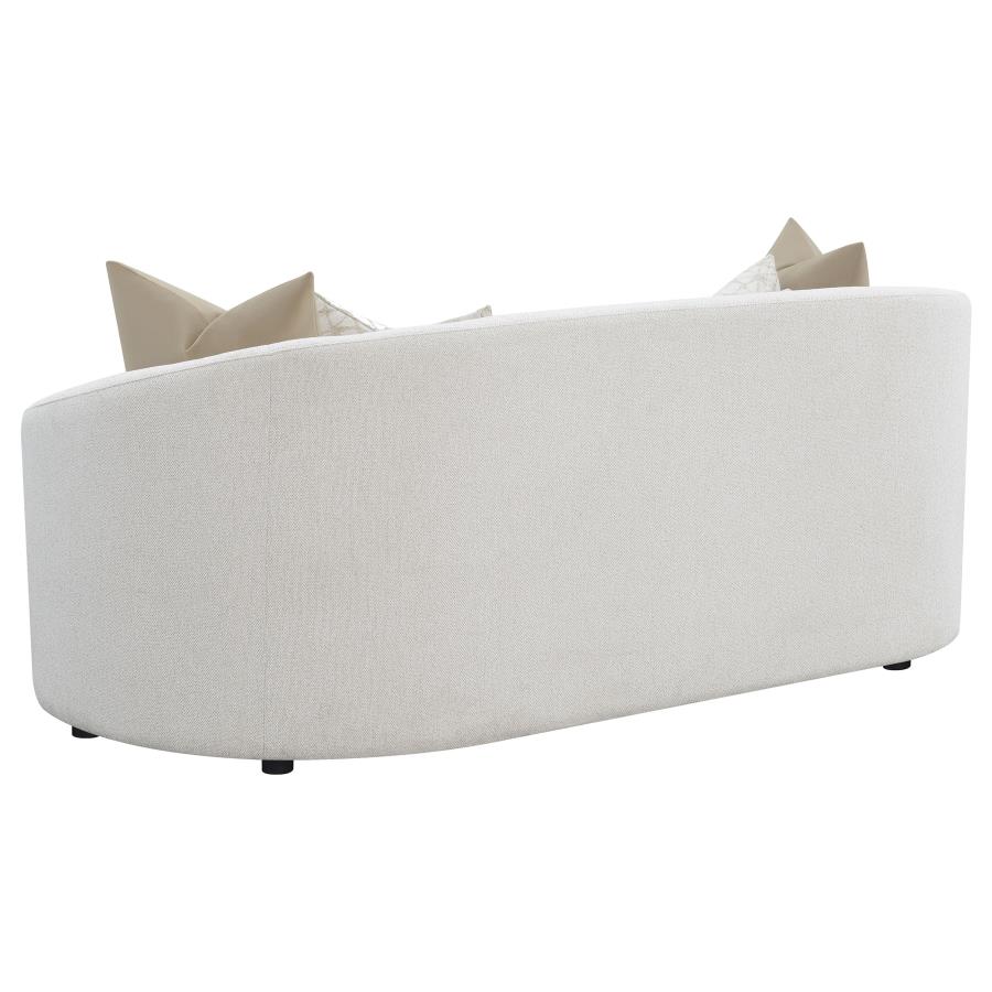 Rainn 3-Piece Boucle Upholstered Sloped Arm Sofa Set Latte thumbnail 5