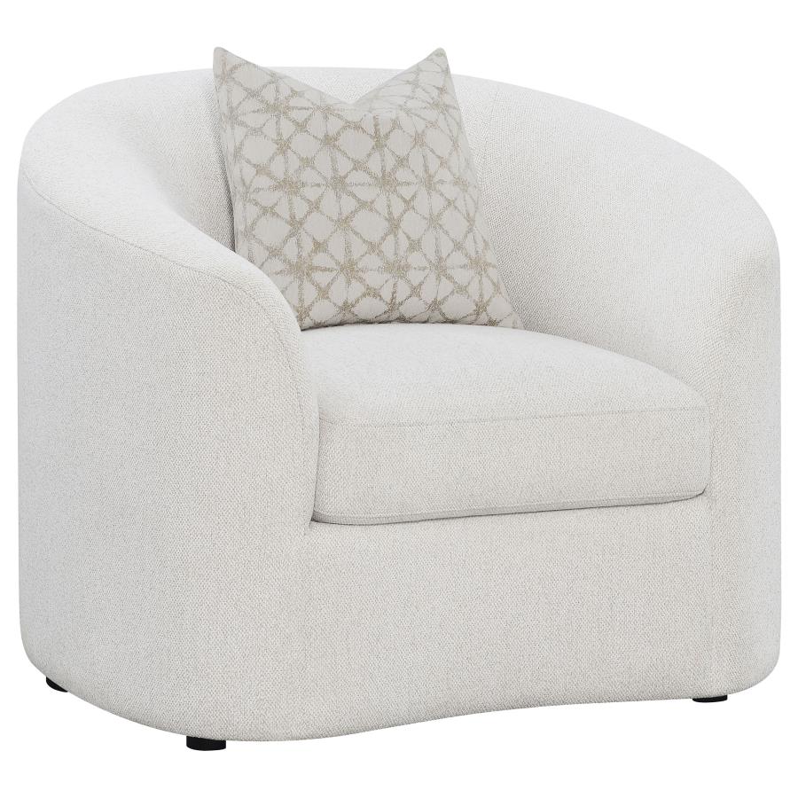 Rainn 3-Piece Boucle Upholstered Sloped Arm Sofa Set Latte thumbnail 9