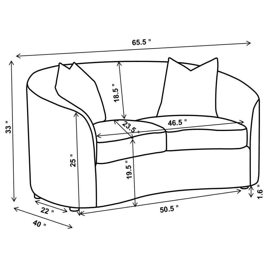 Rainn 3-Piece Boucle Upholstered Sloped Arm Sofa Set Latte thumbnail 16