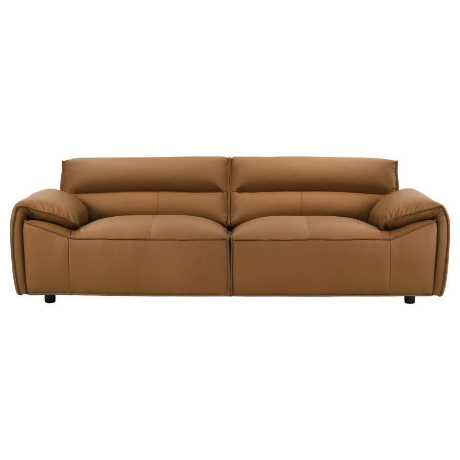 Buxton 2-Piece Leather Upholstered Sofa Set Orange thumbnail 4