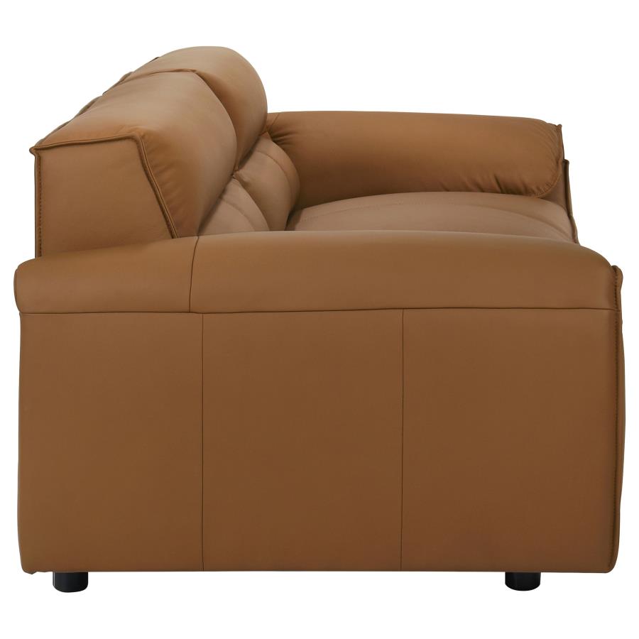 Buxton 2-Piece Leather Upholstered Sofa Set Orange thumbnail 6