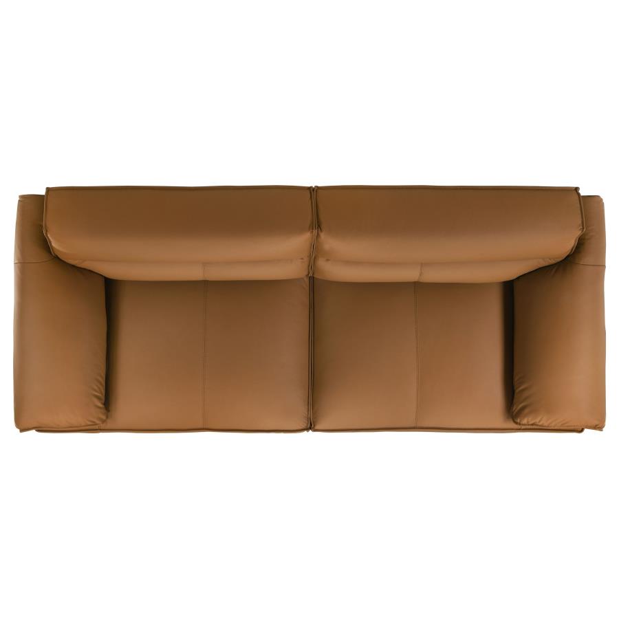 Buxton 2-Piece Leather Upholstered Sofa Set Orange thumbnail 7