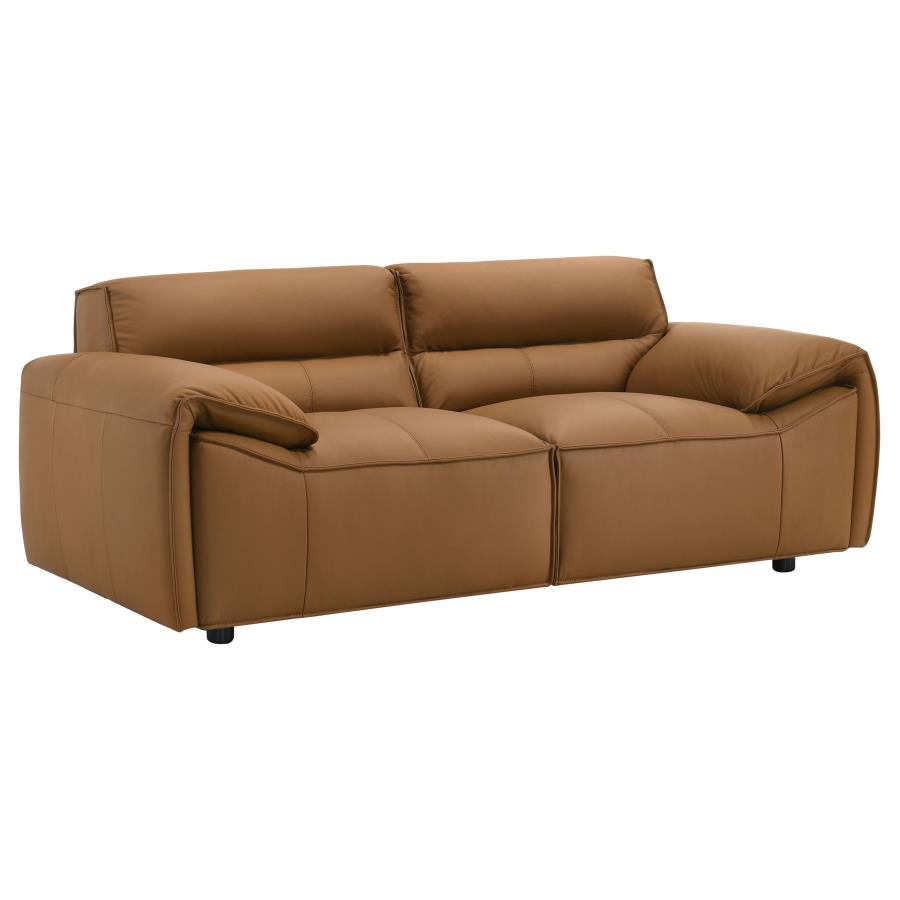 Buxton 2-Piece Leather Upholstered Sofa Set Orange thumbnail 8