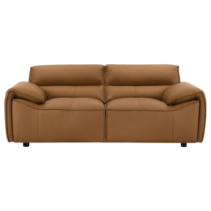 Buxton 2-Piece Leather Upholstered Sofa Set Orange thumbnail 9