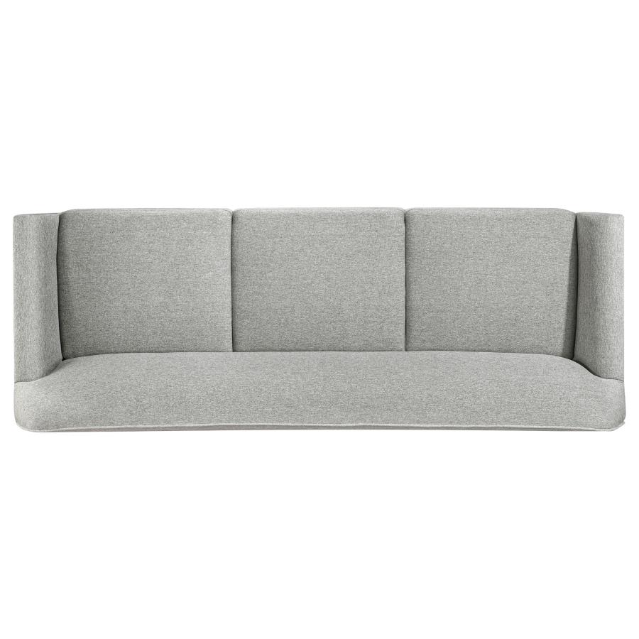 Vaughn 3-Piece Fabric Upholstered Flared Arm Sofa Set Grey thumbnail 6