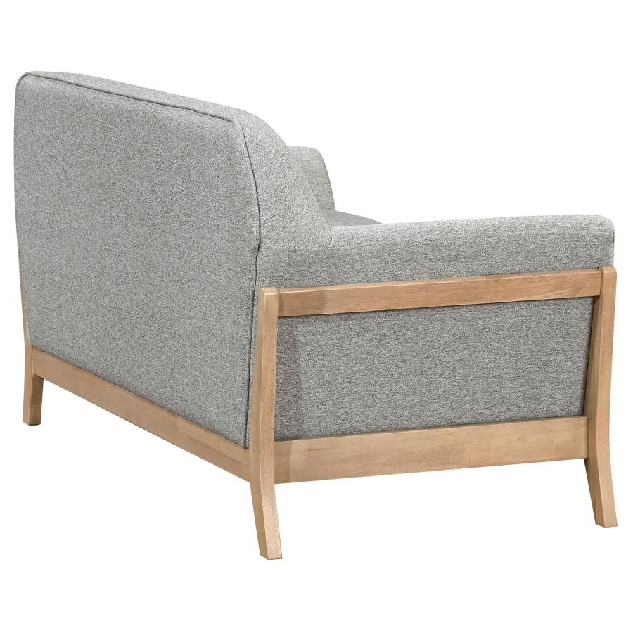 Vaughn 3-Piece Fabric Upholstered Flared Arm Sofa Set Grey thumbnail 9