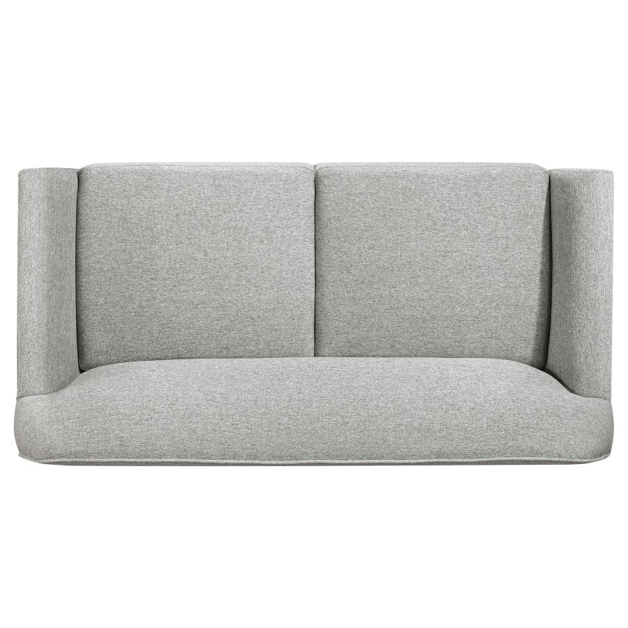 Vaughn 3-Piece Fabric Upholstered Flared Arm Sofa Set Grey thumbnail 10