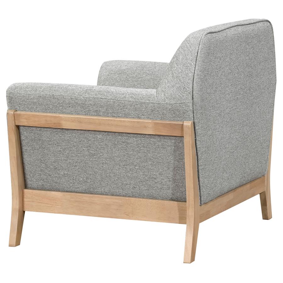 Vaughn 3-Piece Fabric Upholstered Flared Arm Sofa Set Grey thumbnail 13