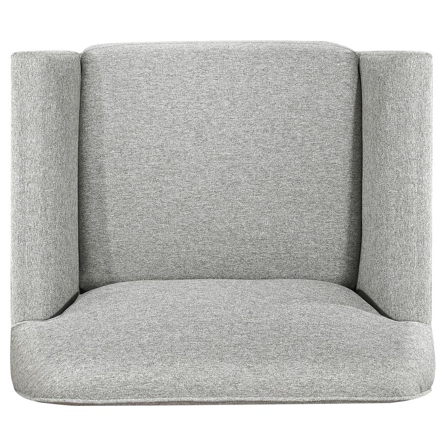 Vaughn 3-Piece Fabric Upholstered Flared Arm Sofa Set Grey thumbnail 14