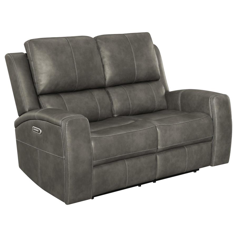 Brickston 3-Piece Triple Power Reclining Sofa Set Charcoal thumbnail 5