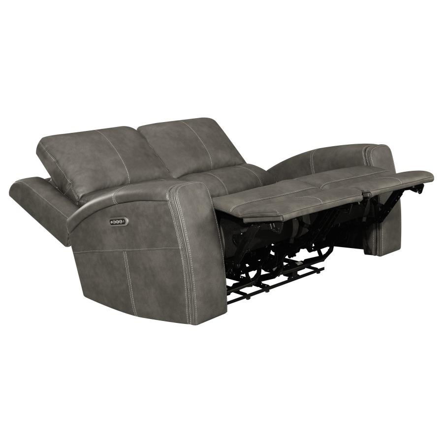 Brickston 3-Piece Triple Power Reclining Sofa Set Charcoal thumbnail 6