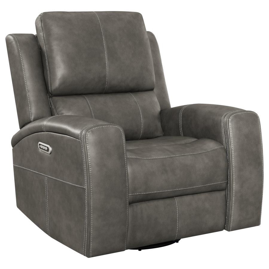 Brickston 3-Piece Triple Power Reclining Sofa Set Charcoal thumbnail 7