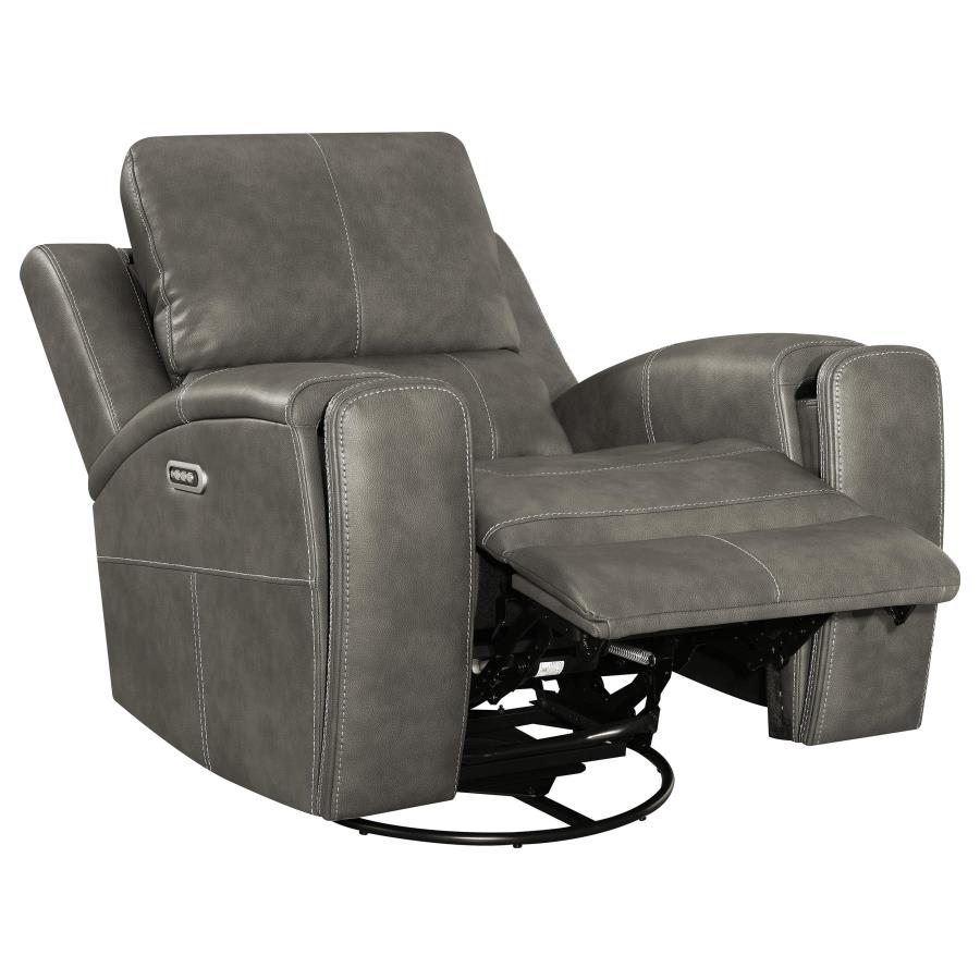 Brickston 3-Piece Triple Power Reclining Sofa Set Charcoal thumbnail 8