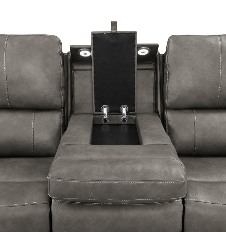 Brickston 3-Piece Triple Power Reclining Sofa Set Charcoal thumbnail 10