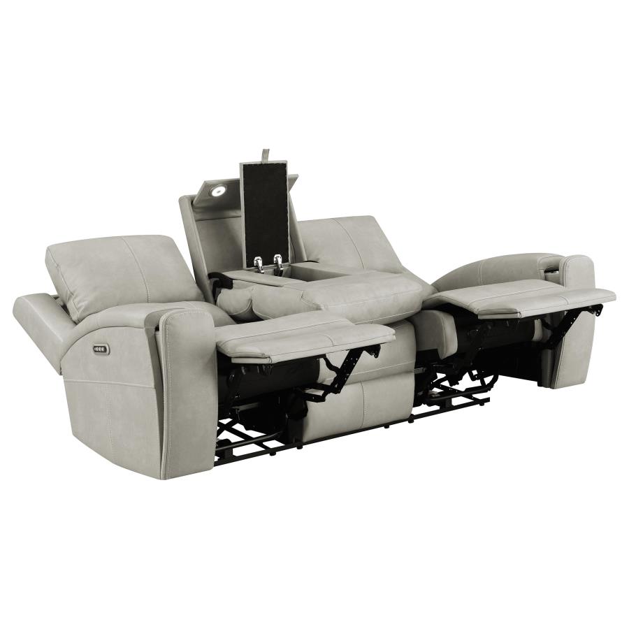 Brickston 3-Piece Triple Power Reclining Sofa Set Grey thumbnail 4