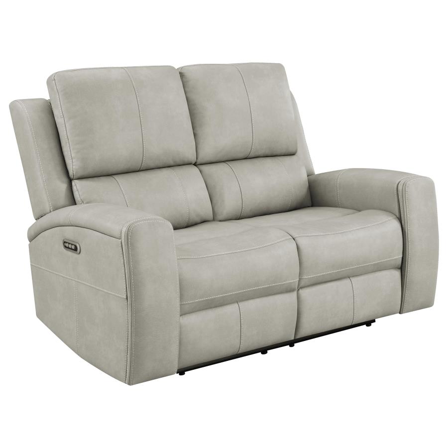 Brickston 3-Piece Triple Power Reclining Sofa Set Grey thumbnail 5