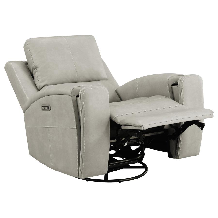 Brickston 3-Piece Triple Power Reclining Sofa Set Grey thumbnail 8
