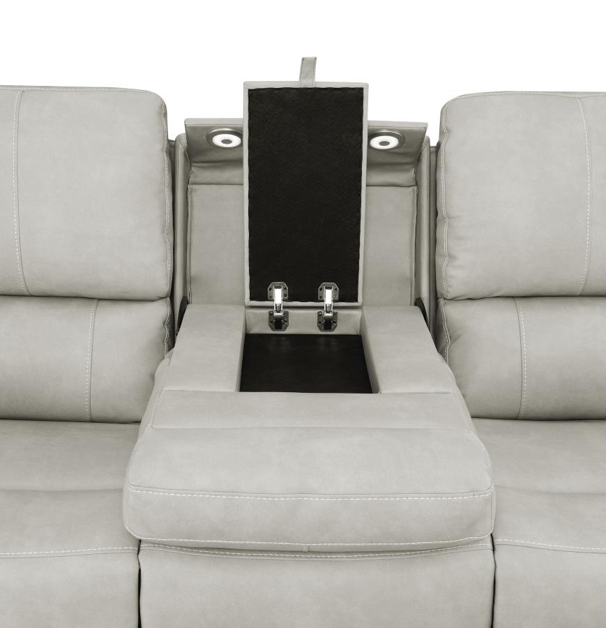 Brickston 3-Piece Triple Power Reclining Sofa Set Grey thumbnail 10