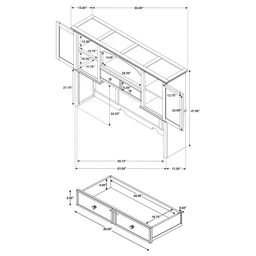 Credenza Desk & Hutch thumbnail 9