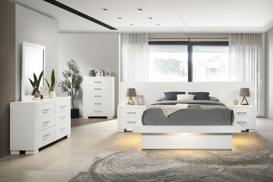 Image 1 of Jessica LED Bedroom Set Snow White